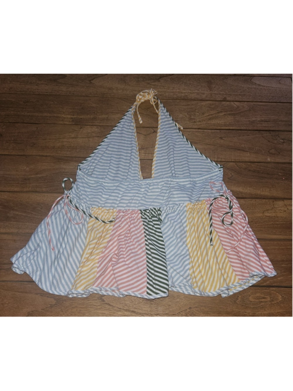 By Anthropologie Tie-Neck Mixed Ruffle Tank Size XL - Picture 4 of 6
